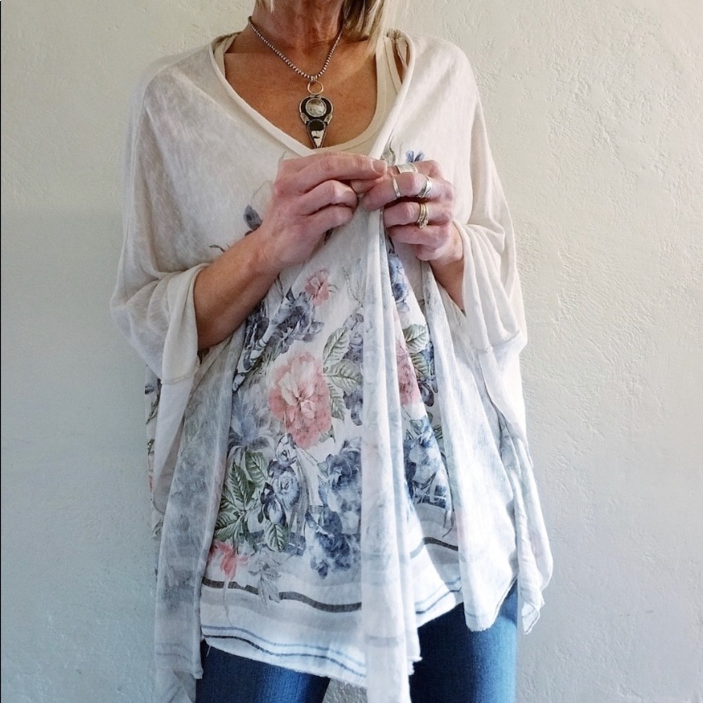 Elena Baldi Sz M Italy Kimono Sweater lightweight
